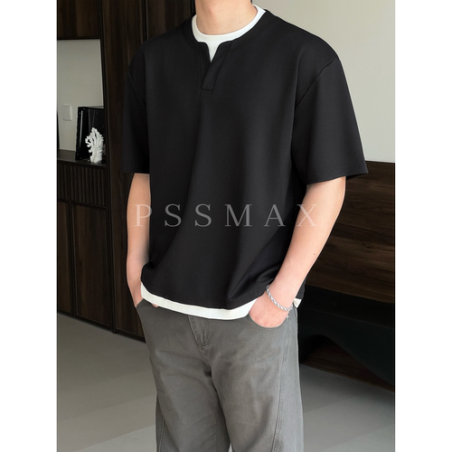 PSSMAX新款夏季宽松短袖T恤男款