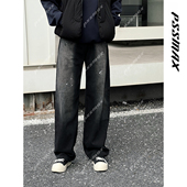 宽松休闲牛仔裤 2026春季 男 重工墨迹点染 胖俗俗PSSMAX