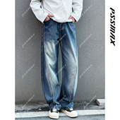 宽松休闲裤 2026春季 水洗结构线条牛仔裤 胖俗俗PSSMAX