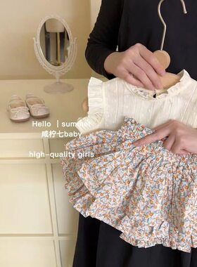 女宝宝夏天1周岁6一9七7八8六11十5个月女孩婴儿衣服分体夏装套装