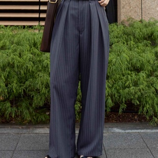 舒适宽松慵懒休闲女裤 日单贵牌春装 通勤长裤 客供面料直筒裤 新款