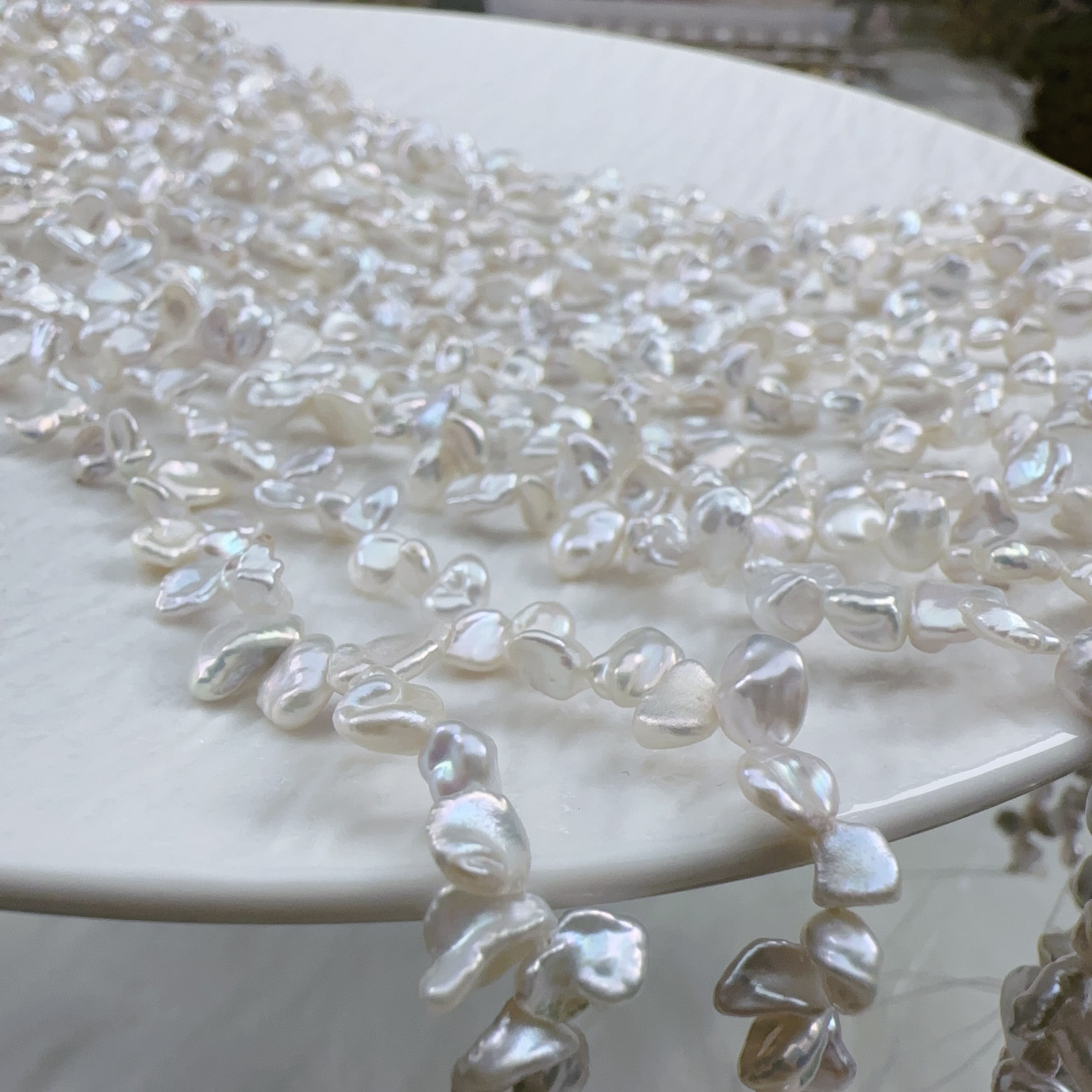 天然银冷光5-6mm小花瓣串链diy半成品手工,珠宝/钻石/翡翠,裸珠,淘宝优惠券,粉丝福利购,淘宝优惠卷