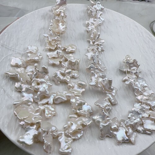 天然异形奶油金色稀有串链半成品diy手工