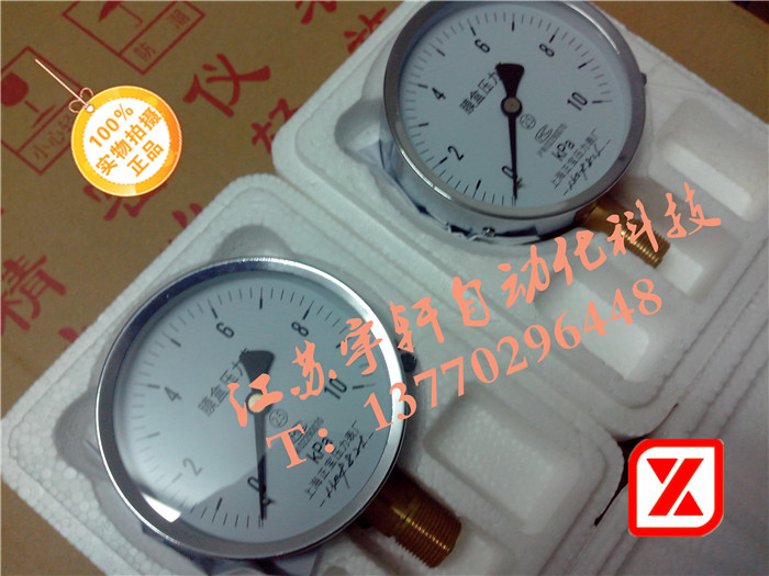 上海正宝YE100 YE-100膜盒表压力表微压表气压表油压表燃气压力表