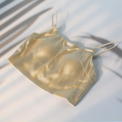 桑蚕丝缎面抹胸内衣女防走光文胸