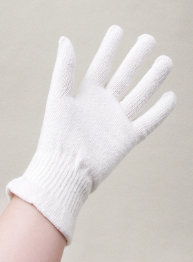 桑蚕丝油丝养肤护肤睡眠手套女螺纹弹力袖口舒适真丝保暖分指手套