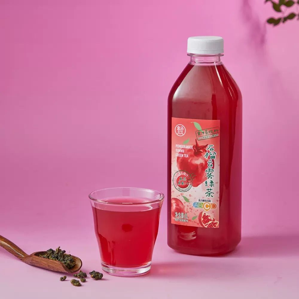 盒马鲜生 石榴云雾绿茶1l复合果汁营养果蔬0脂含维生素c饮料