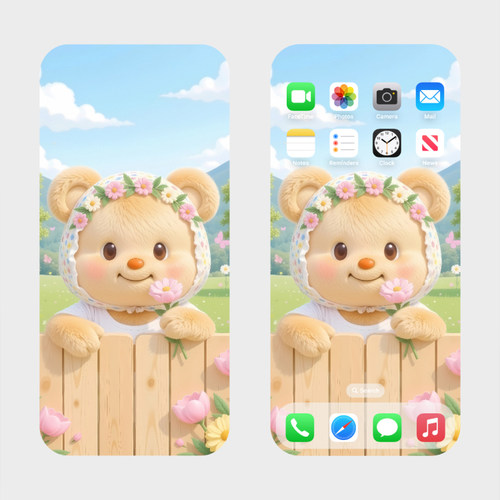 可爱黄油小熊探头动态壁纸iPhone苹果手机动态live图高清安卓壁纸