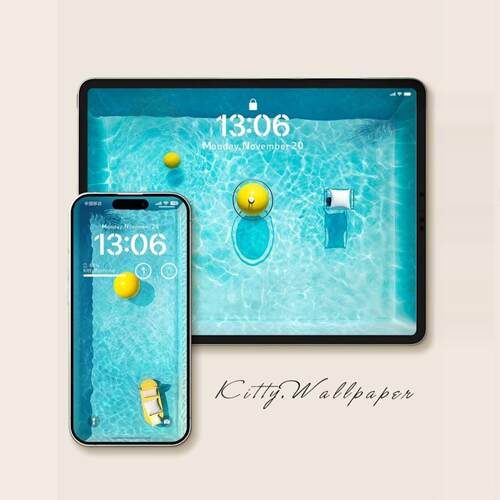 3d泳池派对4K超清手机壁纸iPhone华为桌面图片 趣味平板屏保壁纸
