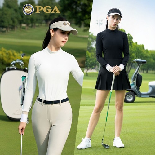 PGA高尔夫女装秋冬磨绒打底衫