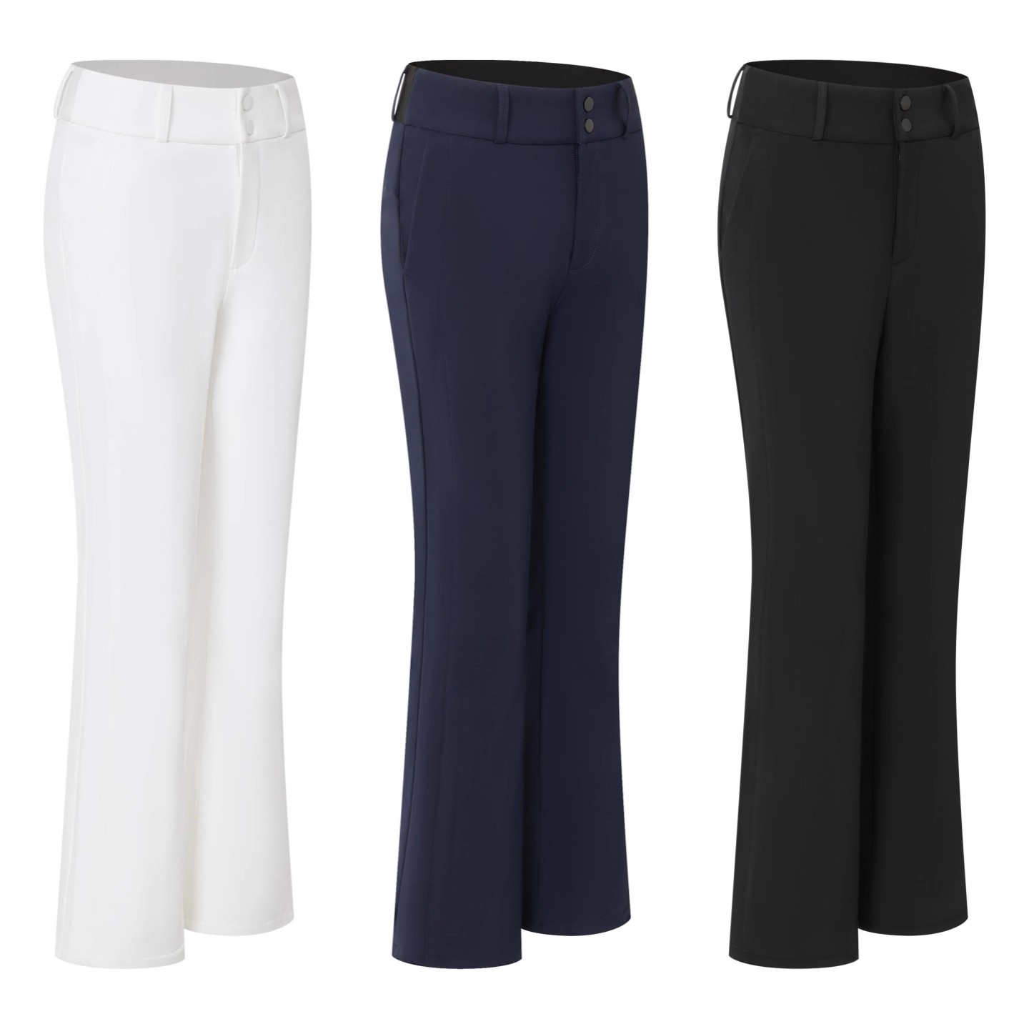 高尔夫女裤秋冬加绒保暖喇叭裤子