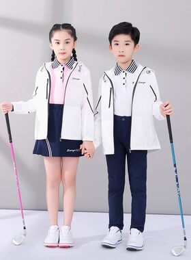 高尔夫男女儿童风衣外套连帽防风