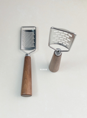 胡桃木304不锈钢多功能切菜器水果柠檬刨擦丝器塑料柄芝士刨