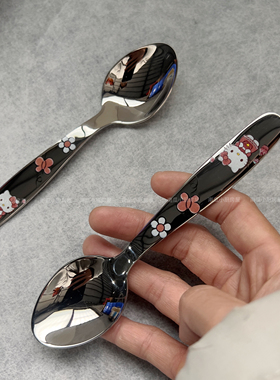 HelloKitty卡通不锈钢西餐勺可爱少女心餐具小勺子