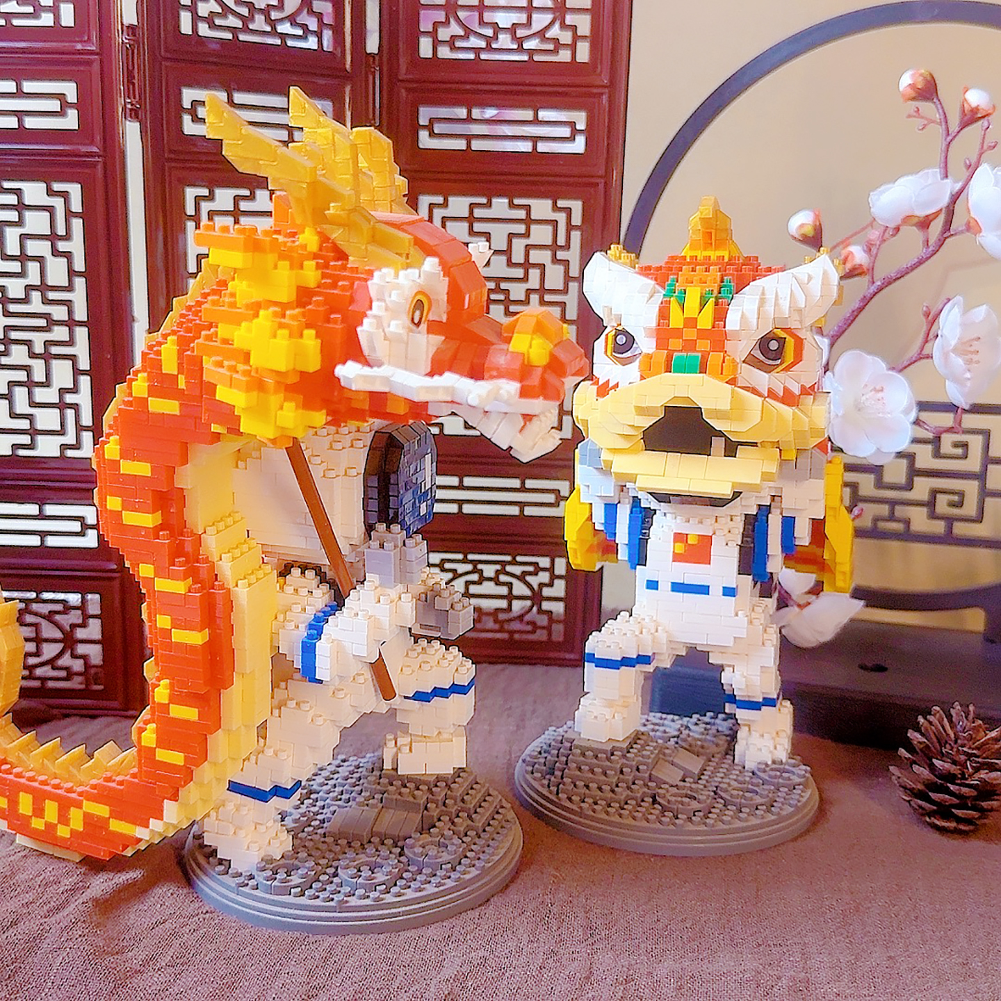 宇航员拼装小颗粒成人女微型积木