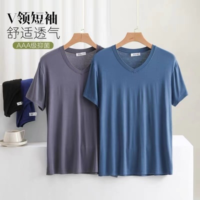 透气内搭打底衫v领短袖T恤