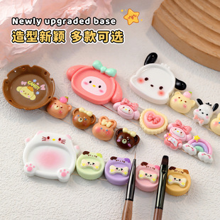 新升级卡通美甲笔架多功能超可爱帕恰狗调色盘彩绘笔美甲拉线