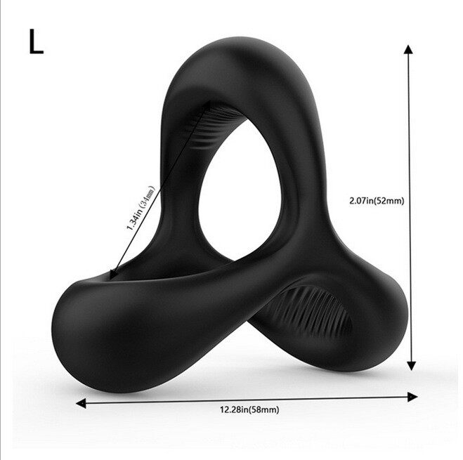 thumbnail for 【Trapped Beast】Liquid Silicone Lock Ring for Men, Dual Jj Soft Rubber Ring for Restraint, Gay Erotic Long-Lasting Fun