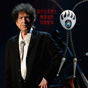 跨境 鲍勃迪伦同款熊印bolo tie领绳男女韩版衬衣西部牛仔领带潮