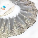 17厘米双层带衬布蕾丝花边沙发垫装 饰裙边辅料窗帘帘头底边加长