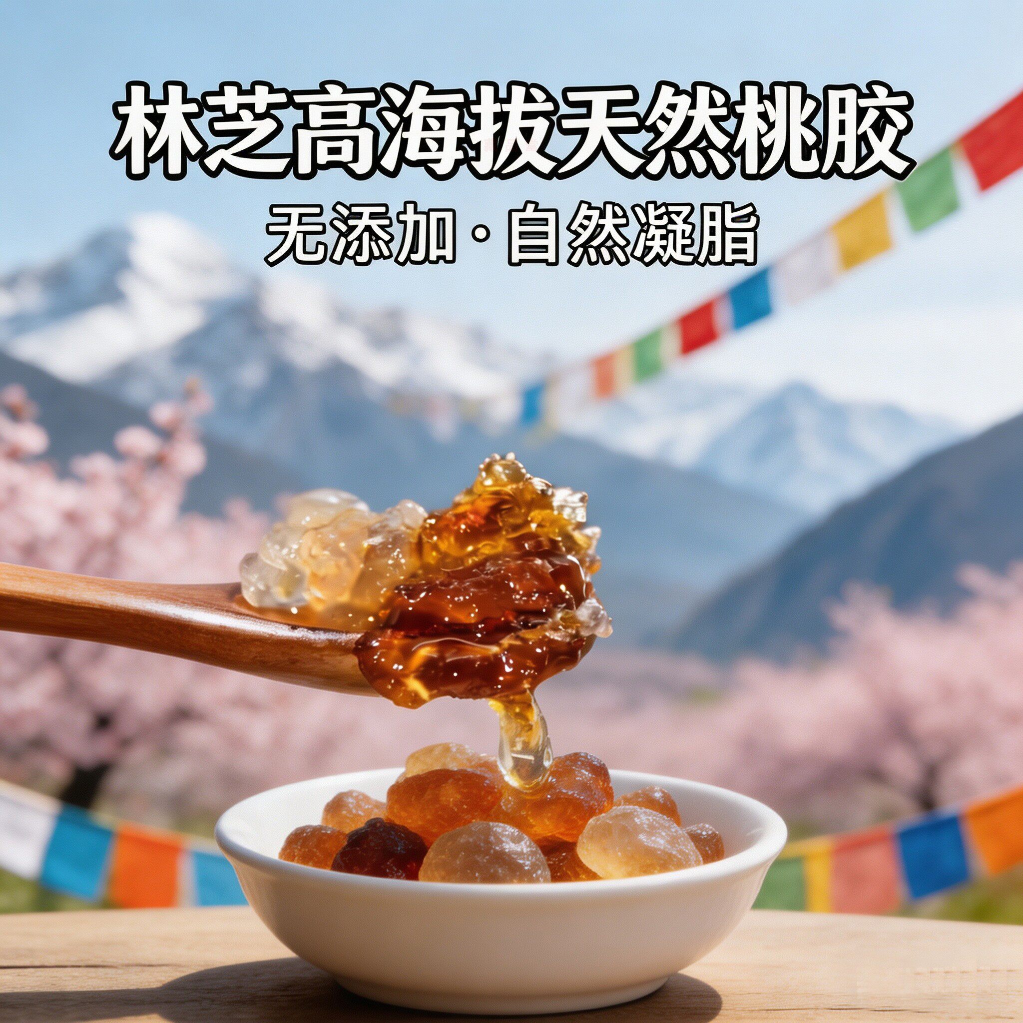 西藏特产林芝山货桃胶桃花泪农家干货桃脂桃浆皂角米伴侣250G包邮