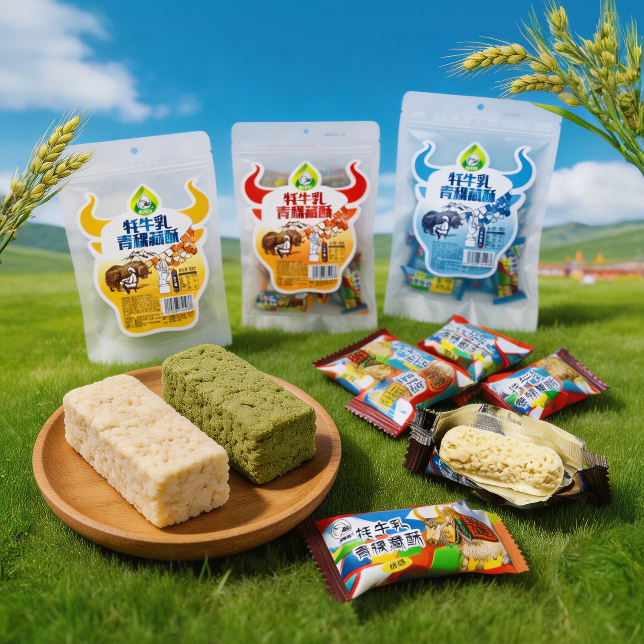 牦牛乳青稞藏酥海苔味原味芝麻味藏妈妈功夫牦牛小麦青稞零食