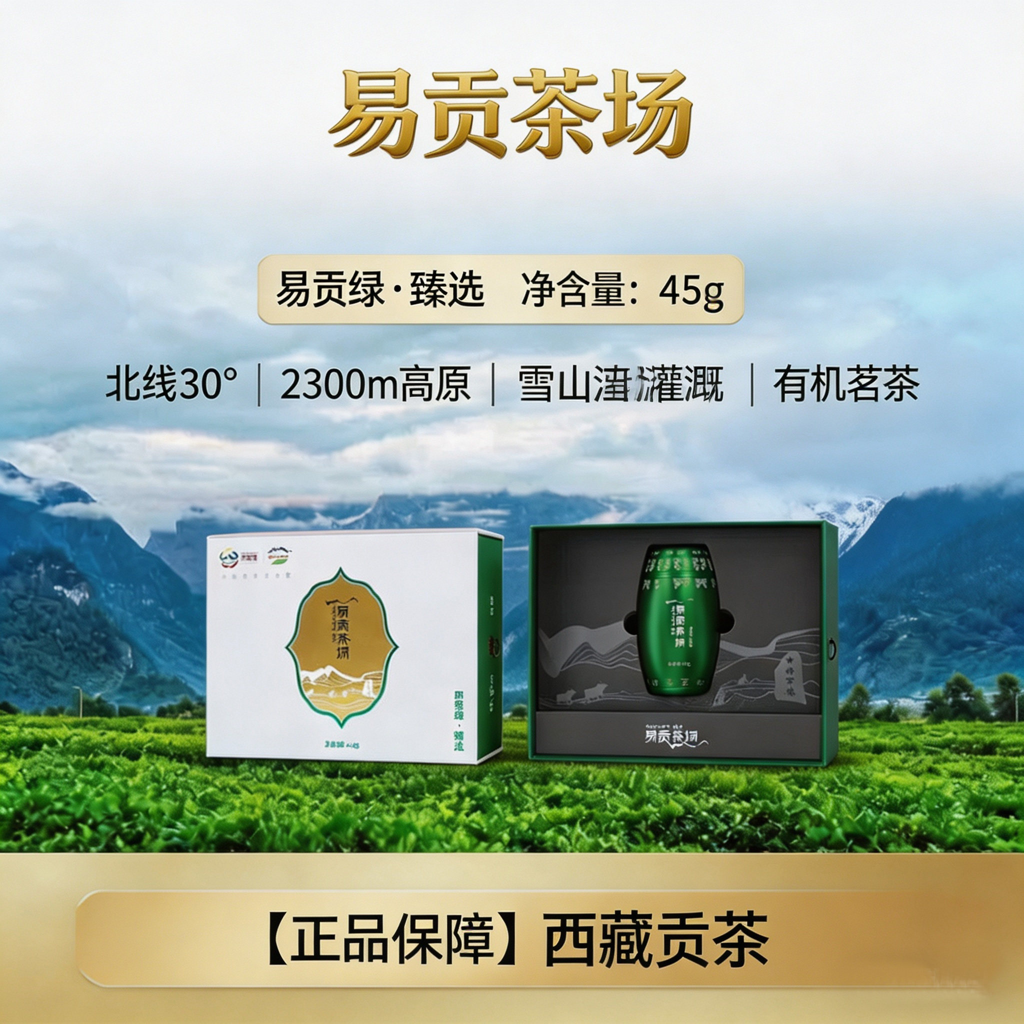 易贡特级甄选绿雪域茶谷正宗西藏绿茶易贡绿·臻选茶叶天珠款礼盒