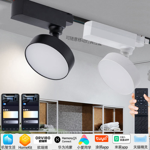 智能调光调色温轨道灯led筒灯homekit已接入米家涂鸦zigbee泛光灯