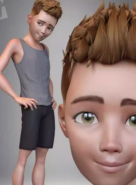 DAZ Pace Character, Hair,E G8M 卡通男孩体型,发型,表情合集 IM