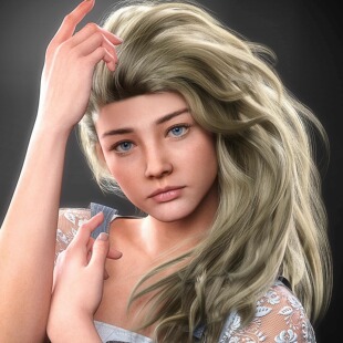 DAZ资源 IM格式 Genesis 仅发型 for Hair Xue 女性长发发型