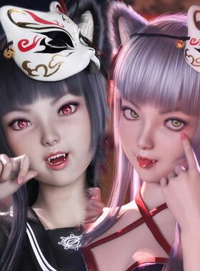 DAZ资源 Acicia Bundle for G8F 亚洲女孩体型,发型,服装合集 IM