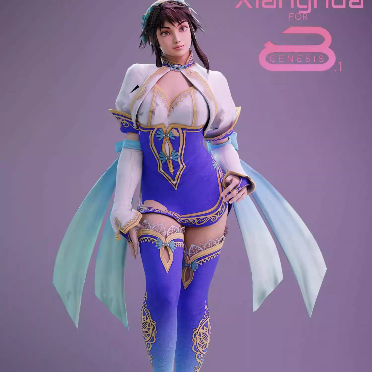 DAZ资源Chai Xianghua For G8F ,G8.1F 卡通少女体型,服装,[非IM]