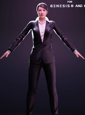 DAZ资源  Kaoru Sayama  卡通职业美女体型和发型  [非IM格式]