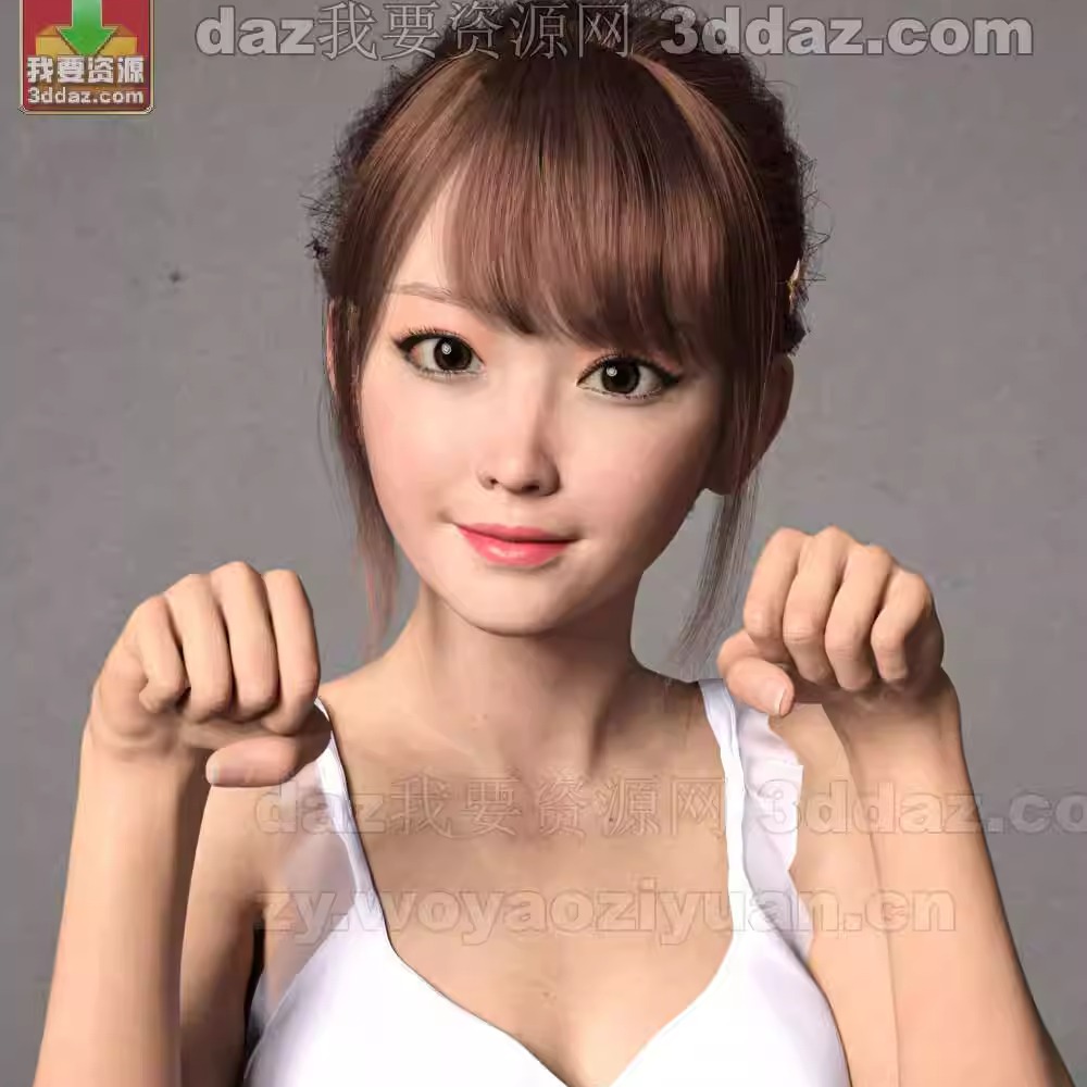 DAZ资源 Yaorenmao Ririchiyo G8.1F亚洲少女, 仅体型 [非IM格式]