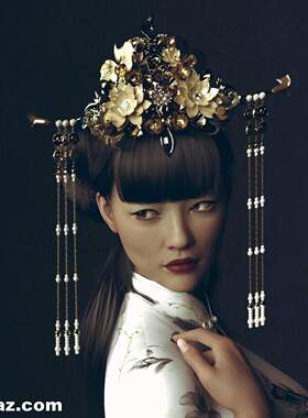 3ddaz.com 亚系头饰耳饰The Empress Jewelry For G9, 8, 8.1 F