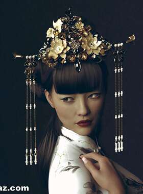 3ddaz.com 亚系头饰耳饰The Empress Jewelry For G9, 8, 8.1 F