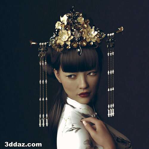 3ddaz.com 亚系头饰耳饰The Empress Jewelry For G9, 8, 8.1 F