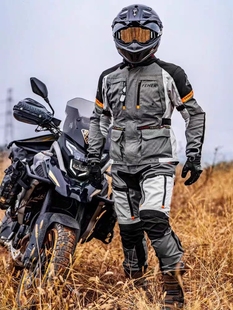 飞儿超大码摩托车骑行服四季拉力服套装男机车服摩旅防水冬季保暖
