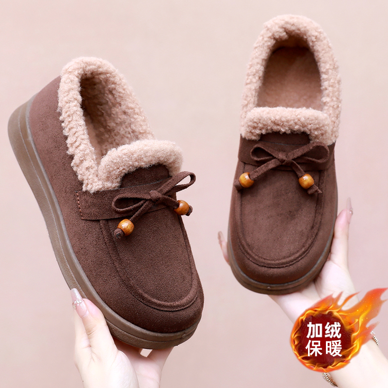 老北京布鞋女士棉鞋加绒防滑厚底