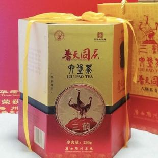 三鹤六堡茶普天同庆2021年版2011年陈化250克黑茶广西特产