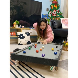 台球桌家用儿童带脚迷你多功能小型标准桌游玩具桌12岁大号斯诺克