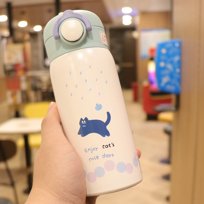 动物保温杯直饮弹盖水杯小学生上学专用杯子可爱韩版316不锈钢女