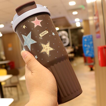 帝怡吸管杯手提真空不锈钢保温杯学生便携双饮咖啡杯2026新款杯子