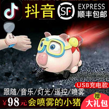 抖音同款网红喷雾猪猪小八感应手表1