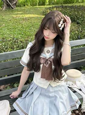 jk原创水手服制服套装短袖水手服