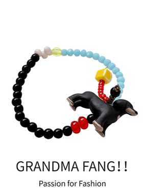 可爱腊肠小狗串珠手链