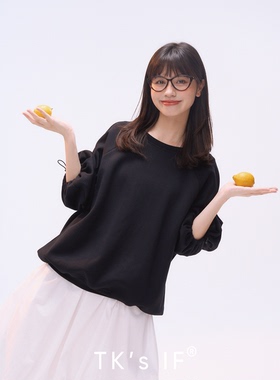 TK'sIF 【津久见】七分花苞抽绳小卫衣