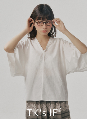 【川奈】匹马棉外翻领大袖子衬衫