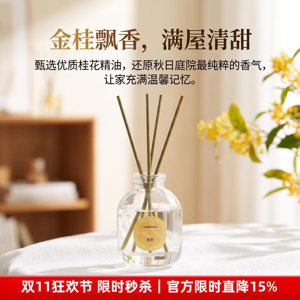 StayGold瑜光桂花无火香薰卧室安神助眠伴手礼盒持久留香改善睡眠