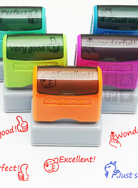 excellent good 英语教师用印 英文评语老师鼓励表扬教学光敏印章